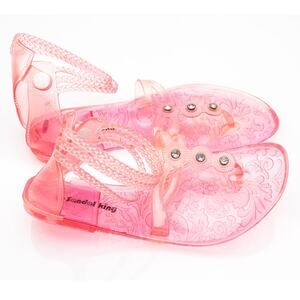 Sandal Kings Girls pink plastic Sandal King flip flops sz 1